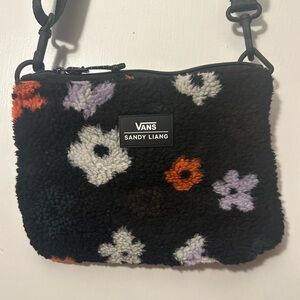 New Vans X Sandy Liang Sherpa Floral Black Crossbody Limited Edition Bag